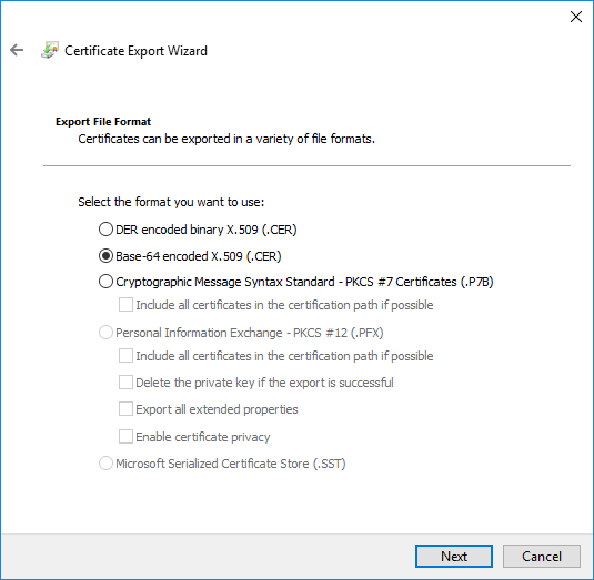certsrv – Export certificate