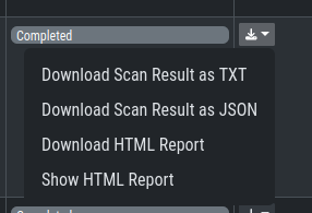 Scan Control - Download Scan Results